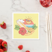 Serviettes en papier surfeur (En situation)