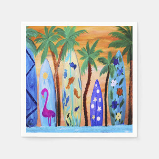 Serviettes en papier surfsboards de mon art