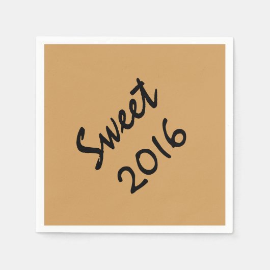 Serviettes en papier Sweet 2016 par RoseWrites (Devant)