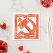 Serviettes en papier symbole soviétique (En situation)