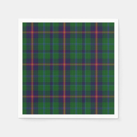 Serviettes en papier tartan (Devant)