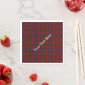 Serviettes en papier tartan Sinclair (En situation)
