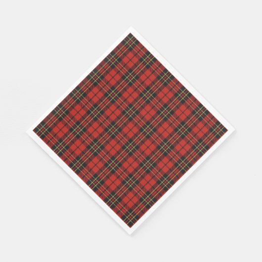 Serviettes en papier tatan rouge classique (Coin)