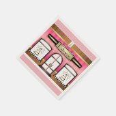 Serviettes en papier Thème Rose Paris Patisserie F (Coin)