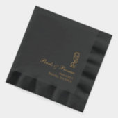 Serviettes en papier timbrées à thème Perles et Pr (Gauche)