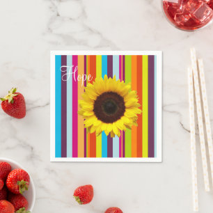 Serviettes en papier tournesol