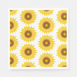 Serviettes en papier tournesol