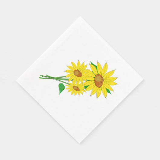 Serviettes en papier tournesol (Coin)