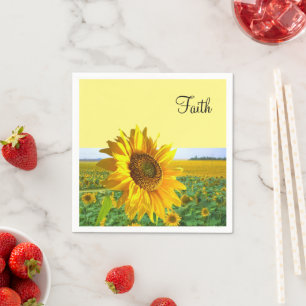Serviettes en papier tournesol