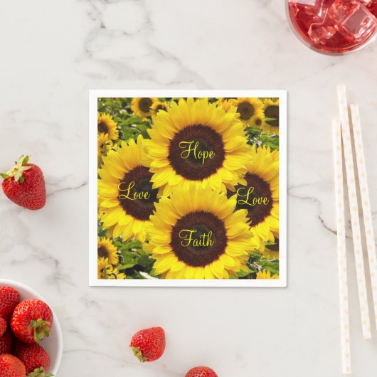 Serviettes en papier tournesol (En situation)