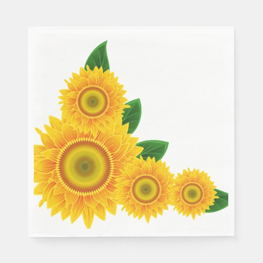 Serviettes en papier tournesol (Devant)