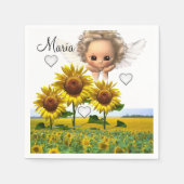 Serviettes en papier Tournesol Angels (Devant)