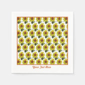 Serviettes en papier tournesol - Personnalisation  (Devant)