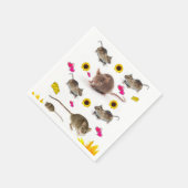 Serviettes en papier Tournesol Souris (Coin)