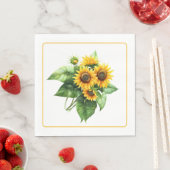 Serviettes en papier tournesols (En situation)