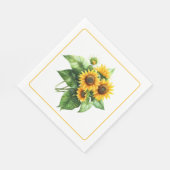 Serviettes en papier tournesols (Coin)