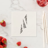 Serviettes en papier triangles tachetées (En situation)