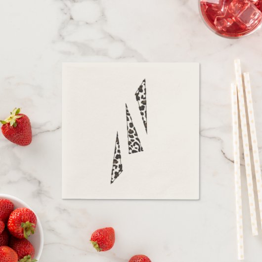 Serviettes en papier triangles tachetées (En situation)