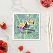 Serviettes en papier Tropical Toucan Pura Vida (En situation)