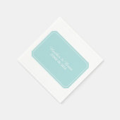 Serviettes En Papier Turquoise Simplement Élégant (Coin)