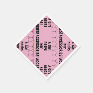 SERVIETTES EN PAPIER - UNE FILLE A BESOIN DE SES A