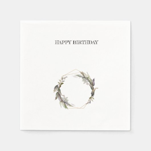 Serviettes en papier Vaisselle pour fête d'anniver (Devant)