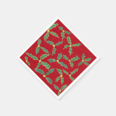 Serviettes en papier vert Feuille jaune (Coin)