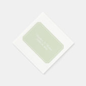 Serviettes en papier vert tout simplement élégant (Coin)