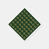 Serviettes en papier vert Trinity Knot (Coin)