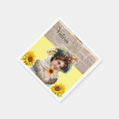 Serviettes en papier victorien tournesol (Coin)