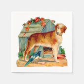 serviettes en papier vintage Dog fun (Devant)