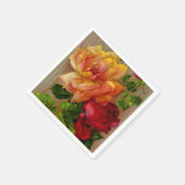 serviettes en papier Vintage florales Roses (Coin)
