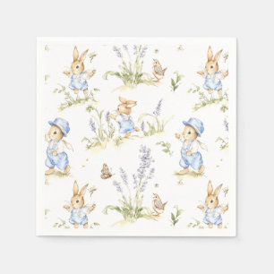 Serviettes en papier vintage lapin, Fête d'anniver