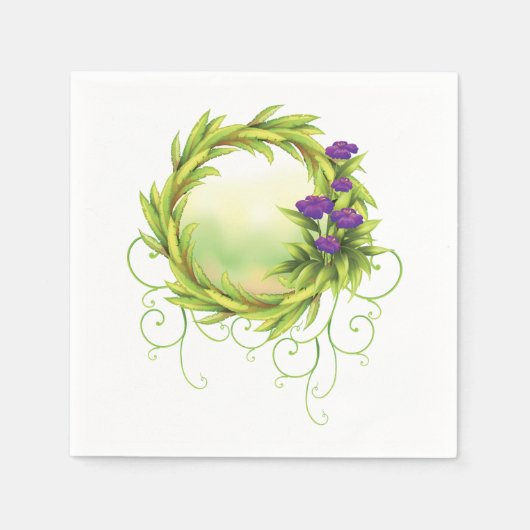 Serviettes en papier violet (Devant)