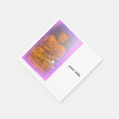 serviettes en papier violet aura buddha (Coin)