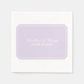 Serviettes En Papier Violet Simplement Élégant (Devant)