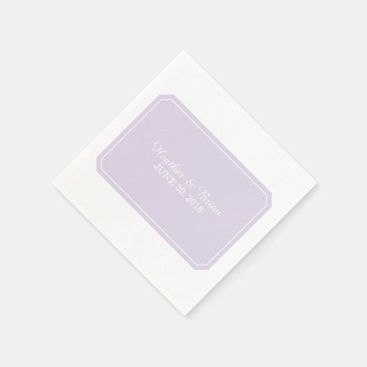 Serviettes En Papier Violet Simplement Élégant (Coin)