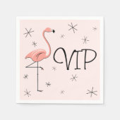 serviettes en papier VIP rose Flamant rose (Devant)