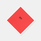 Serviettes en papier XO rouges (Coin)