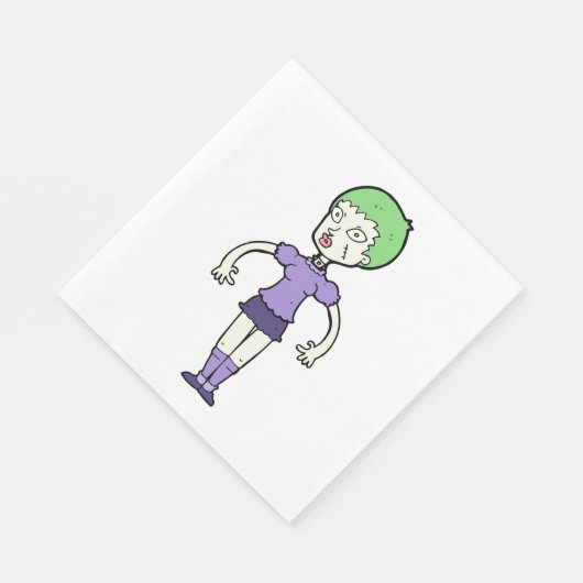 Serviettes en papier Zombie Femme (Coin)