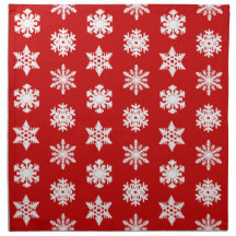 Snowflakes Ikat - Rouge foncé et blanc