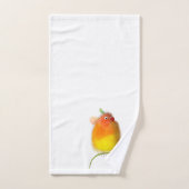 Serviettes ensemble Jaune & Orange Lovebird. (Serviette à main)
