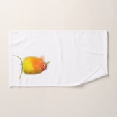Serviettes ensemble Jaune & Orange Lovebird. (Serviette à main)