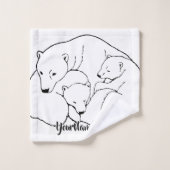 Serviettes faites sur commande réglées d'ours (Gant de toilette)