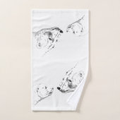 Serviettes faites sur commande réglées d'ours (Serviette à main)