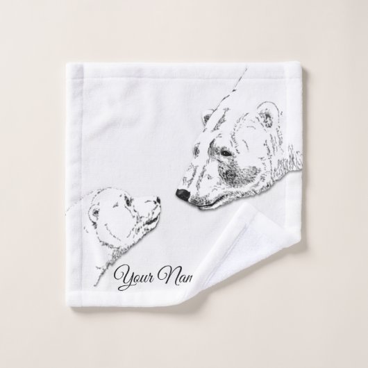 Serviettes faites sur commande réglées d'ours (Gant de toilette)