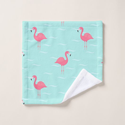 Serviettes flamands roses (Gant de toilette)