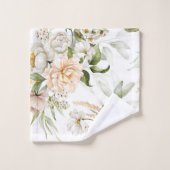 Serviettes florales élégantes avec des fleurs past (Gant de toilette)