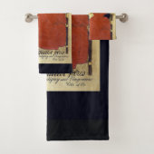 Serviettes françaises de Bath d'affiche de lait de (En situation)