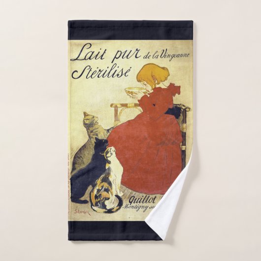 Serviettes françaises de Bath d'affiche de lait de (Serviette à main)